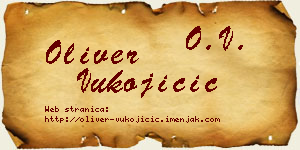 Oliver Vukojičić vizit kartica